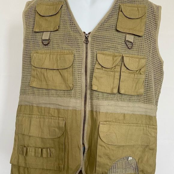 Bugle Boy Other - FISHING Vest Khaki Canvas Bugle Boy ZIP Up 8 Pockets